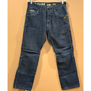 G STAR RAW Jeans Men Jack Pant Straight Leg Jeans Dark Blue Size 34x28